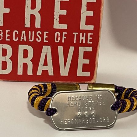 Purple Heart Band with Brass